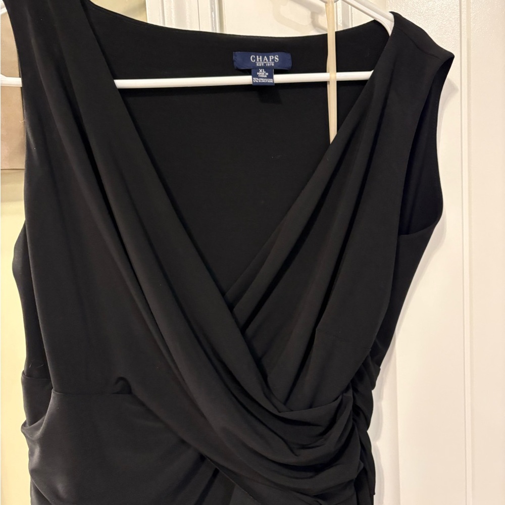 Chaps women’s dress, XL, black, sleeveless, lined